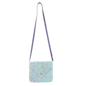 Crewcuts Girls Sparkling Sequin Crossbody Bag - Lavander